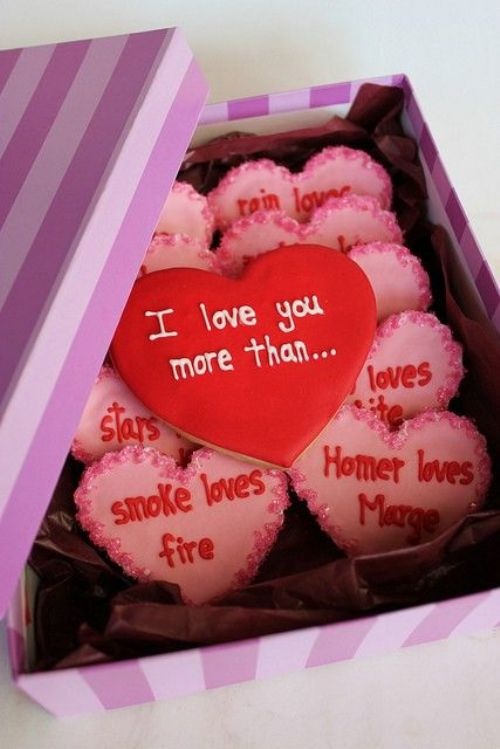 valentine cookies..."I love you more than..."