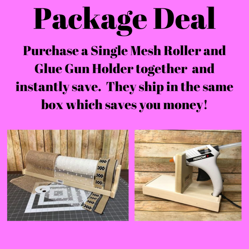 Package Deal.  Single Mesh Roller and Glue Gun Holder