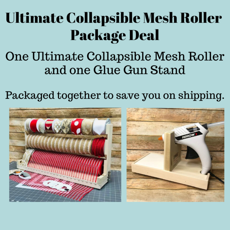 PACKAGE DEAL, Ultimate Collapsible Mesh Roller with Glue Gun Holder