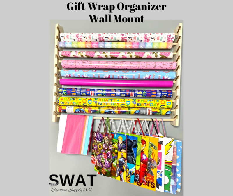 Gift Wrap Organizer Wall Mount