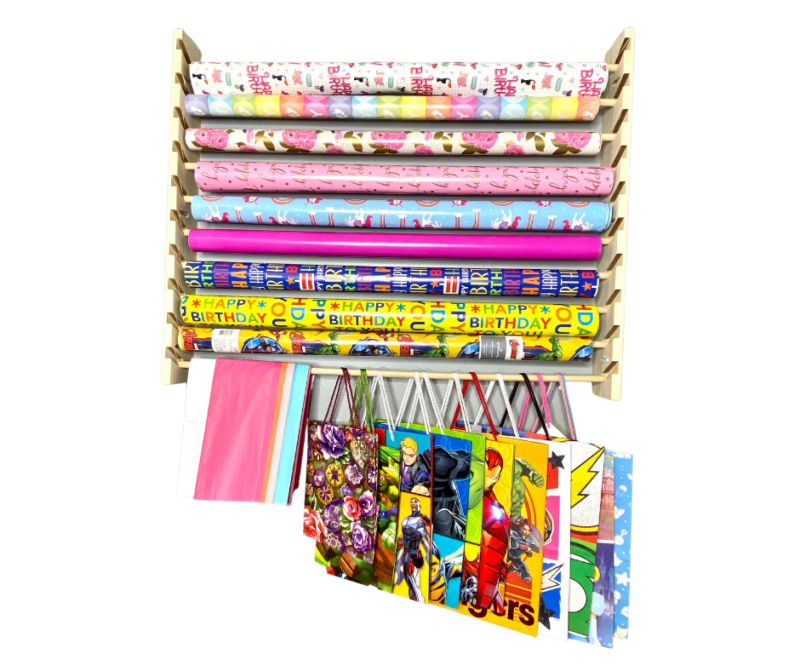 Gift Wrap Organizer Wall Mount